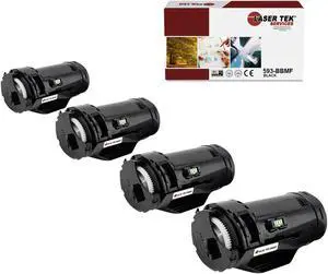 Laser Tek Services Compatible Toner Cartridge Replacement for Dell S2810X 593-BBMF Works with Dell H815 H815dw S2815dn S2810dn Printers (Black, 4 Pack) - 6,000 Pages