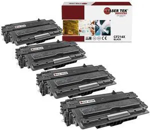 4Pk LTS 14X CF214X Black HY Compatible for HP LaserJet 700 M725z+ MFP Toner