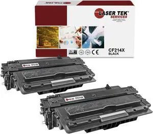 2Pk LTS 14X CF214X Black HY Compatible for HP LaserJet 700 M725z+ MFP Toner