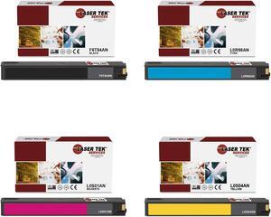 Laser Tek Services Compatible High Yield Ink Cartridge Replacement for HP 972X Works with HP PageWide Pro 352dw 377dw 452dn 477dn 477dw 552dw 577z Printers (Black, Cyan, Magenta, Yellow, 4 Pack)