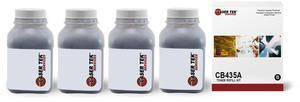 4Pk LTS 35A CB435A Black Toner Refill Kit Compatible for HP LJ P1005 P1006