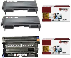 Laser Tek Services Compatible TN-350 DR-350 Toner Cartridge and Drum Unit Combo Replacement Brother HL2030 2040, IntelliFax 2820 2910, MFC7420, DCP7010 Printers (2 TN-350, 1 DR-350-3 Pack) Laser Tek Services Compatible TN-350 DR-350 Toner Cartridge and Drum Unit Combo Replacement Brother HL2030 2040, IntelliFax 2820 2910, MFC7420, DCP7010 Printers (2 TN-350, 1 DR-350-3 Pack)