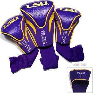 Team Golf 22094 LSU Tigers 3 Pack Contour Fit Headcover