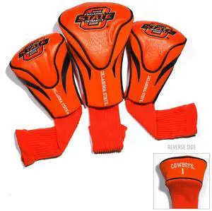 Team Golf 24594 Oklahoma State University 3 Pack Contour Fit Headcover