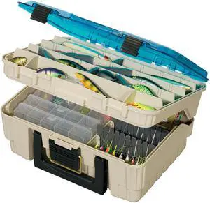 Plano Magnum Satchel Beige/Clear Blue