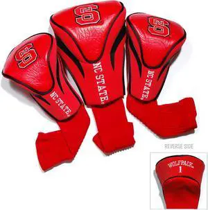 Team Golf 22694 North Carolina State University 3 Pack Contour Fit Headcover