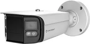 Amcrest Dual-Lens 8K (16MP) Outdoor Security POE Camera, 2 x 4K Lenses PoE AI Bullet IP Camera, 131ft Night Color, Human/Vehicle Detection, Panoramic 180° FOV, 2 x 4K@25fps IP8M-FCB2996EW-AI (White)