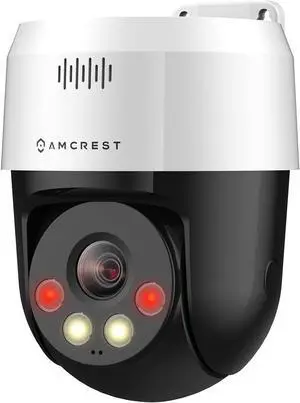 Amcrest 5MP UltraHD Mini AI Outdoor IP PoE Camera, Security IP Camera with Two-Way Audio, 98ft Full Color Night Vision, Active Deterrents, 5-Megapixel, Wide 104.8° FOV, IP5M-1190EW (White)