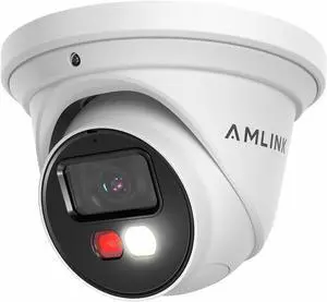 AMLINK 5MP Security AI IP PoE Camera, Night Color 100ft, Human/Vehicle Detection, NDAA Compliant, Indoor Outdoor Surveillance Turret, 2-Way Audio, Support 256GB MicroSD, Deterrent, 20fps AL5M-T5171EW AMLINK 5MP Security AI IP PoE Camera, Night Color 100ft, Human/Vehicle Detection, NDAA Compliant, Indoor Outdoor Surveillance Turret, 2-Way Audio, Support 256GB MicroSD, Deterrent, 20fps AL5M-T5171EW