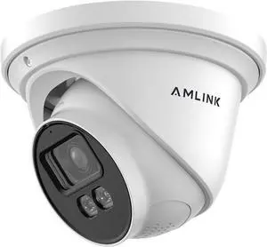 AMLINK 4K/8MP Security AI IP PoE Camera, Night Color 100ft, Human/Vehicle Detection, NDAA Compliant, Indoor Outdoor Surveillance Turret, 2-Way Audio, Support 256GB MicroSD, Deterrent, AL8M-T8198EW AMLINK 4K/8MP Security AI IP PoE Camera, Night Color 100ft, Human/Vehicle Detection, NDAA Compliant, Indoor Outdoor Surveillance Turret, 2-Way Audio, Support 256GB MicroSD, Deterrent, AL8M-T8198EW