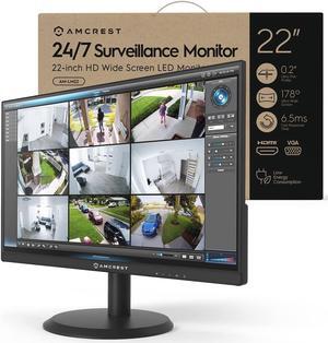 Amcrest 24/7 Surveillance Video Monitor, 22 inch PC Computer NVR/DVR Monitor, 1080p FHD 60Hz with HDMI VGA, Micro Bezel Design, W-LED for Home Office, Monitor AM-LM22
