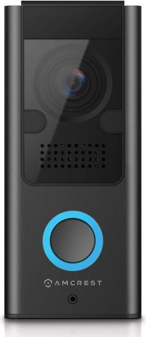 Amcrest 1080P Video Doorbell Camera Pro, Outdoor Smart Home 2.4GHz WiFi Doorbell Camera (Wired Power), MicroSD Card, PIR Motion Detect, RTSP, IP55 Weatherproof, 140º Wide-Angle (Refurbished) REP-AD110