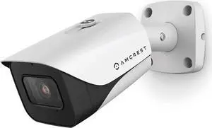 Amcrest 4K Analog Outdoor Security Camera, Bullet 4K (8MP) @15fps, CCTV-Coax-BNC, 130ft Night Vision, IP67 Metal, White (Not an IP Camera) (DVR Required, Not Included) (AMC4KBC28-W) (Refurbished)