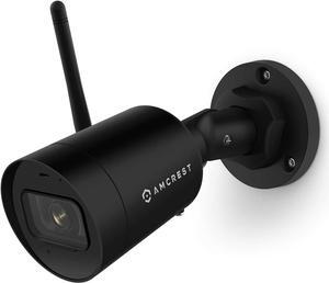 Amcrest SmartHome 4MP Outdoor WiFi Camera Bullet 4MP Outdoor Security Camera, 98ft Night Vision, Built-in Mic, 101° FOV, 2.8mm Lens, MicroSD Storage, ASH42-B-V2 (Black) (Refurbished)