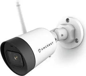 Amcrest SmartHome 4MP Outdoor WiFi Camera Bullet 4MP Outdoor Security Camera, 98ft Night Vision, Built-in Mic, 101° FOV, 2.8mm Lens, MicroSD Storage, ASH42-W-V2 (White) (Refurbished)