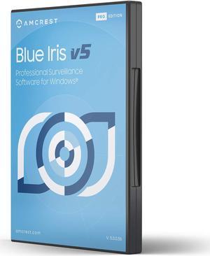Amcrest Blue Iris Professional Version 5 - Supports Many IP Camera Brands Including Amcrest, Zone Motion Detection, H.265 Compression Recording, E-Mail and SMS Text Messaging Alerts!(BLUEIRISCD-V5)