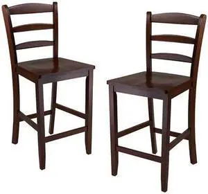 24" Ladder Back Bar Stool (Set of Two) by Winsome Wood