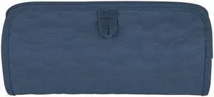 Travelon Jewelry and Cosmetic Clutch w/ Removable Center Pouch, Blue Quilted