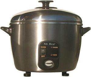 3 Cups Stainless Steel Rice Cooker And Steamer By Sunpentown