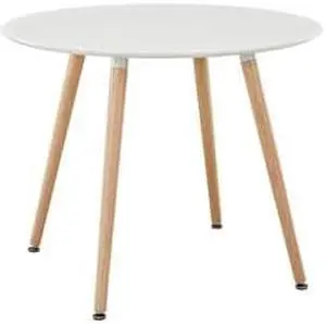 Modway Furniture Track Circular Dining Table, White - EEI-1055-WHI