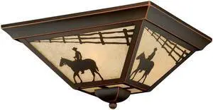 Vaxcel Trail 14" Outdoor Flush Mount , Burnished Bronze - T0109