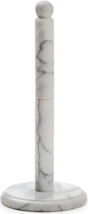 RSVP White Marble Paper Towel Holder