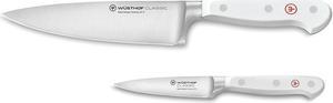 Wusthof Classic White Two Piece Prep Set, 3.5 Inch Paring & 6 Inch Chef's Knife