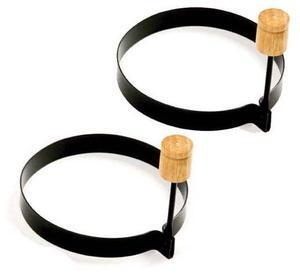 Norpro 4-Inch Nonstick Round Pancake and Egg Rings, Set of 2, Black