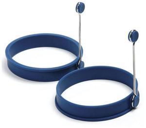 Norpro 4-Inch Silicone Round Pancake and Egg Rings, Set of 2, Blue