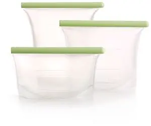Lekue Silicone Reusable Bags, Airtight for Sous Vide Cooking & Storage, Set of 3