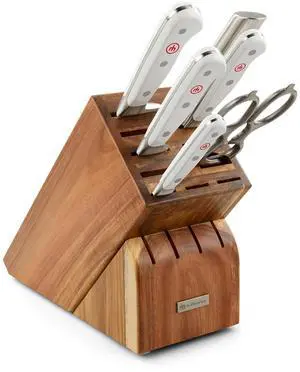 Wusthof Classic White Nine Piece Knife Block Set