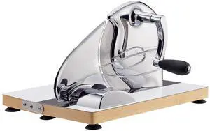 Zassenhaus Vintage Bread Slicer, Hand Crank Home Bread Slicer, 11.75" x 8", Chrome