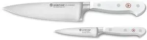 Wusthof Classic White Two Piece Prep Set, 3.5 Inch Paring & 6 Inch Chef's Knife