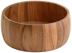 Frieling Acacia Wood Calabash Bowl, Medium 4-Inch x 10-Inch Diameter