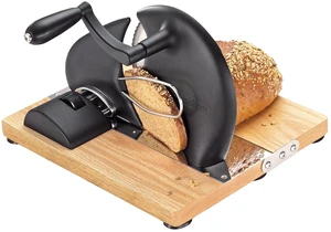 Zassenhaus Vintage Bread Slicer, Hand Crank Home Bread Slicer, 11.75" x 8", Matte Black Zassenhaus Vintage Bread Slicer, Hand Crank Home Bread Slicer, 11.75" x 8", Matte Black