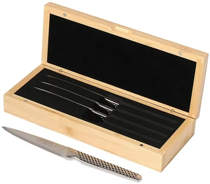 Global 4-Piece Steak Knife Set with Bamboo Box Global 4-Piece Steak Knife Set with Bamboo Box
