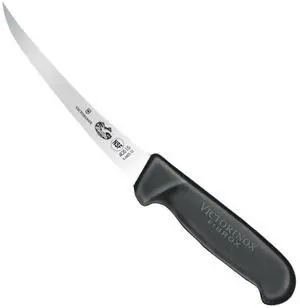 VICTORINOX 5.6603.15 Boning Knife,11-1/4In L,Crvd, Semi Stiff