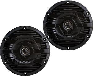 Kenwood 6.5" Black Marine 2 Way Speakers 150 Watts