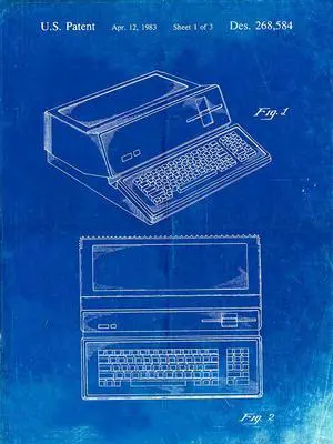 PP171- Faded Blueprint Apple III Computer Patent Poster Poster Print - Cole Borders (18 x 24) PP171- Faded Blueprint Apple III Computer Patent Poster Poster Print - Cole Borders (18 x 24)
