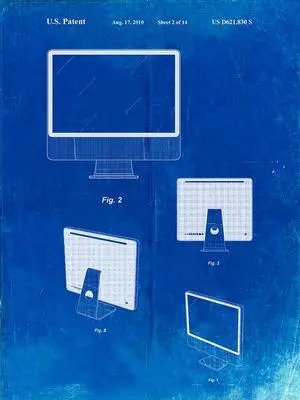 PP178- Faded Blueprint iMac Computer Mid 2010 Patent Poster Poster Print - Cole Borders (18 x 24) PP178- Faded Blueprint iMac Computer Mid 2010 Patent Poster Poster Print - Cole Borders (18 x 24)