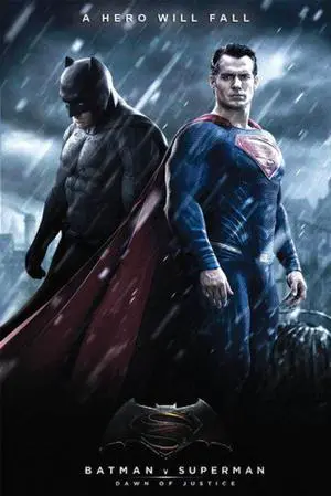 Batman V Superman Movie Poster Print Movie Poster Print (24 X 36) Batman V Superman Movie Poster Print Movie Poster Print (24 X 36)