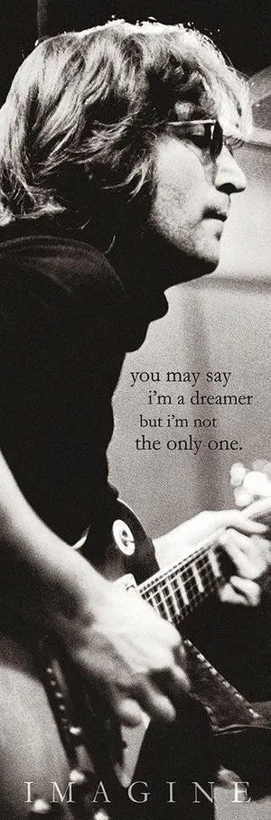 John Lennon Dreamer Imagine Lyrics Poster Print (22 x 34) John Lennon Dreamer Imagine Lyrics Poster Print (22 x 34)