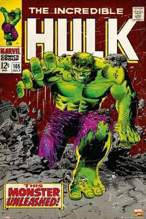 Marvel Hulk - Comic Book Cover Poster (24 x 36) Marvel Hulk - Comic Book Cover Poster (24 x 36)