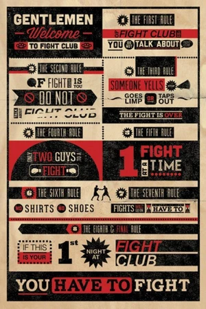 Fight Club Welcome Gentlemen Welcome Poster (24 x 36) Fight Club Welcome Gentlemen Welcome Poster (24 x 36)