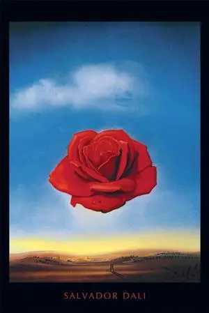 Salvador Dali Rose Poster Print Meditative Rose Poster Print (24 X 36) Salvador Dali Rose Poster Print Meditative Rose Poster Print (24 X 36)