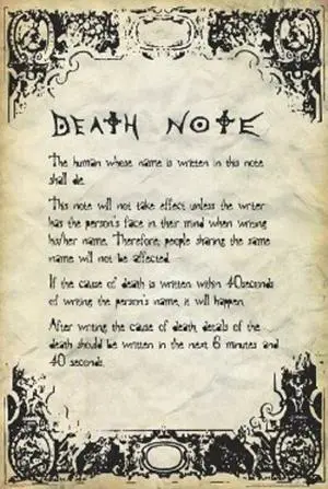 Death Note Rules Poster Print (22 x 34) Death Note Rules Poster Print (22 x 34)
