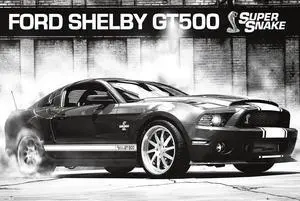 Ford Mustang Shelby Gt 500 Super Snake Poster Print (22 x 34) Ford Mustang Shelby Gt 500 Super Snake Poster Print (22 x 34)