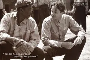 Shawshank Redemption Robbins Freeman Poster Print (34 x 22) Shawshank Redemption Robbins Freeman Poster Print (34 x 22)