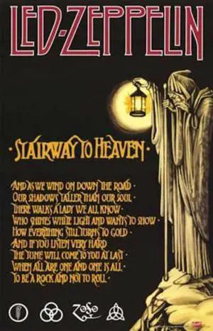 Led Zeppelin Stairway Stairway To Heaven Poster (24 x 36) Led Zeppelin Stairway Stairway To Heaven Poster (24 x 36)
