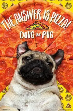 Doug The Pug - Pizza Poster Print (22 x 34) Doug The Pug - Pizza Poster Print (22 x 34)